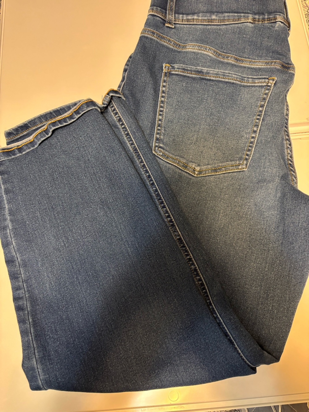Terra & Sky Relaxed Fit Blue Denim Jeans elastic waist